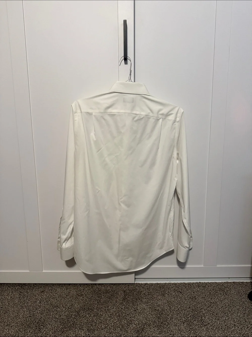 J. Crew Men's White Dress Shirt - Point Collar - Size M 15-15.5